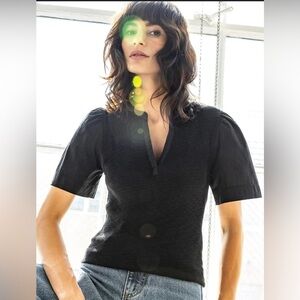 Lilla P Size S Elegant Black Women's Top